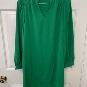 Jade Melody Tam Green Shift Dress with Tie Belt